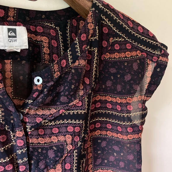 QUIKSILVER - XS Sheer Button Down Blouse - Picture 4 of 10